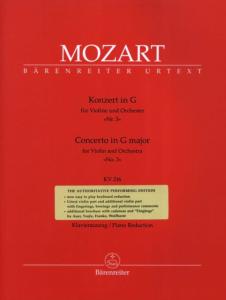 MOZART - Violinkonzert n° 3 en Sol Maj KV216 POUR VIOLON ET RED. PIANO