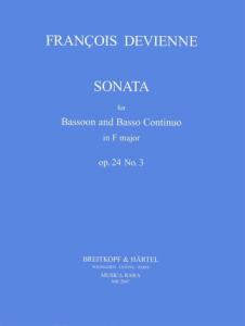 François Devienne - Sonata F Major Op. 24 N° 3 pour basson et piano