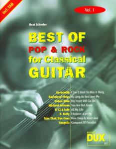 B.SCHERLER - Best of pop & rock for classical guitar volume 1 Inclus TAB