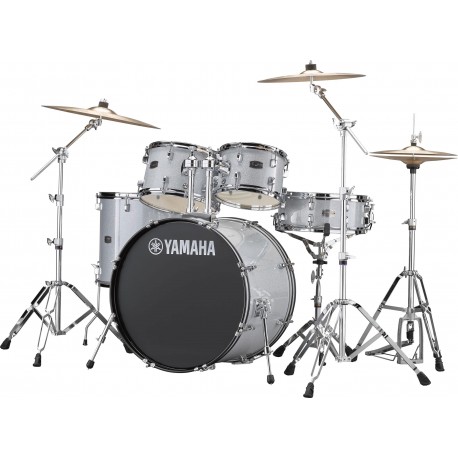 Yamaha RDP0F5 Rydeen Rock 20" 5 Fûts Silver Glitter + Set Paiste