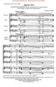 Samuel BARBER - Agnus dei from "Adagio for Strings" Op.11