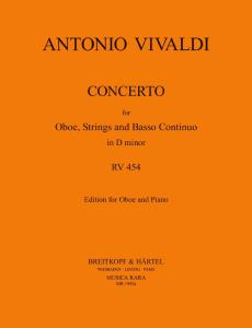 VIVALDI -  Concerto In D Minor Rv 454 P. 259 pour Hautbois et  Réd.Piano