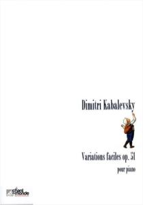 DIMITRI KABALEVSKI - Variations Faciles Opus 51 pour piano
