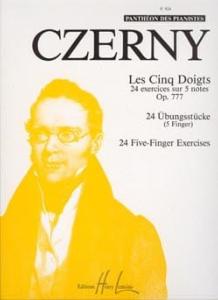 CZERNY - Les 5 doigts, 24 exercices Op.777