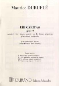  Maurice Duruflé - Ubi Caritas pour choeur A cappella (4 voix Mixtes)