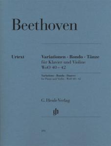 BEETHOVEN - Variations, Rondo, Danses WoO 40-42 pour piano et violon