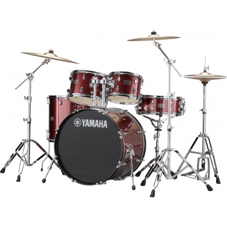 Yamaha RDP0F5 Rydeen Rock 20" 5 Fûts Burgundy Glitter + Set Paiste