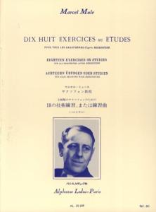 MULE/BERBIGUIER- Dix huit exercices ou études pour saxophone