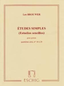 Léo BROUWER - Etudes simples pour guitare 4ème série