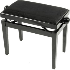 Banquette Bois Deluxe Noir Brillant (Assise Velours)