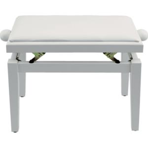 Banquette Bois Deluxe Blanc Satiné (Assise simili cuir)