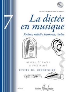 CHEPELOV Pierre / MENUT Benoît La dictée en musique Vol.7 - 3eme cycle Partition + CD
