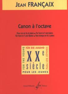J.FRANCAIS - Canon à l'octave pour Cor et Piano