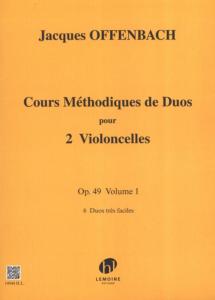 J.OFFENBACH - COURS METHODIQUES DE DUOS POUR 2 VIOLONCELLES OP.49 VOL.1