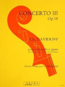 DAVIDOFF -Concerto n° 3 op. 18 en ré majeur 1er solo pour Violoncelle et piano