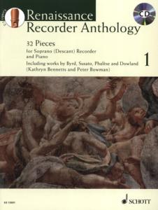 Renaissance Recorder Anthologie Volume 1 Avec CD Flûte à bec soprano