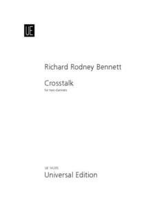 Richard Rodney BENNETT - Crosstalk pour 2 Clarinettes