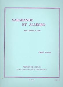 Gabriel GROVLEZ - Sarabande et Allegro pour Clarinette et Piano