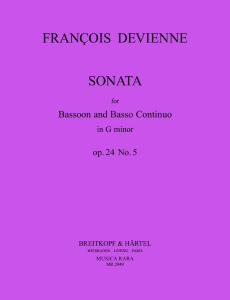 François Devienne - Sonate en Sol Mineur pour Basson et BC
