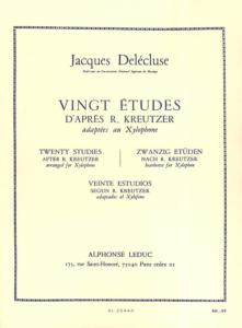 J.DELECLUSE - 20 études d'après Kreutzer adapt.pour Xylophone