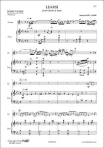Psacal SAINT-LEGER - Learsi pour Clarinette et Piano