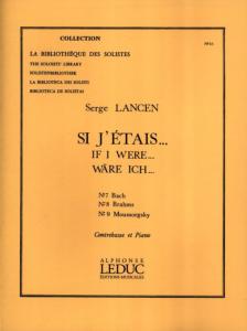 Serge Lancen - Si j'étais ... n° 7, 8 et 9 pour contrebasse et piano