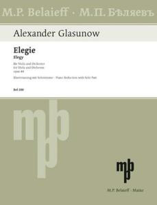 GLASUNOW - Elegie Op.44 pour Alto et Piano