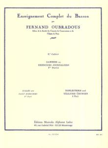 Fernand Oubradous - Enseignement Complet du Basson - Volume 1