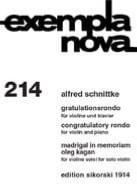 Alfred Schnittke - Gratulationsrondo / Madrigal in memoriam Oleg Kagan Violon et Piano