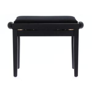 Banquette Bois Deluxe Noir Satiné (Assise Velours)