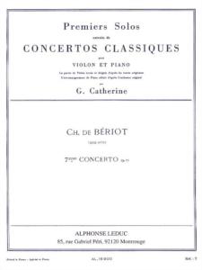 CH.DE BERIOT - 1er Solo du Concerto n° 7 op. 73 pour violon et piano