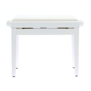 Banquette Bois Deluxe Blanc Brillant (Assise simili cuir)