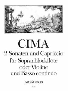 Giovanni Paolo Cima - 2 Sonaten und Capriccio Flûte à bec soprano (ou violon) et Bc