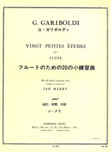 Giuseppe GARIBOLDI - 20 Petites Etudes pour la  Flûte Traversière