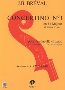 J.B.BREVAL CONCERTINO I EN FA MAJEUR POUR VIOLONCELLE ET PIANO