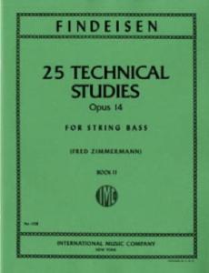 FINDEISEN - 25 Technical Studies Op. 14 Vol 2 pour contrebasse