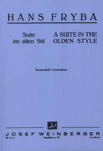 Hans Fryba - Suite Dans le Style Ancien en 6 Mouvements pour contrebasse seule