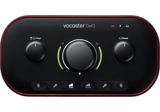 Focusrite VOCASTER-TWO (Carte Son Interface audio 2 entrées pour podcast)