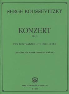 Serge Koussevitzky - Concerto op. 3 pour Contrebasse et Piano