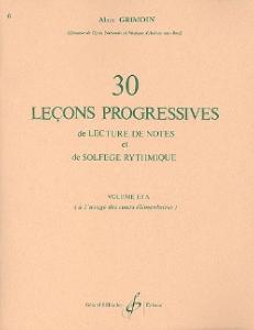 A.GRIMOIN - 30 Leçons prog. de lecture de notes et solfège rythmique vol.IIIA
