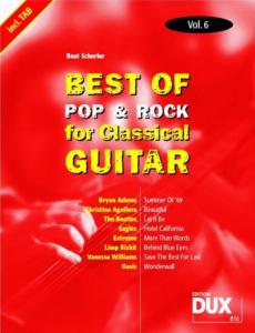 Best of Pop & Rock for classical guitar volume 6
