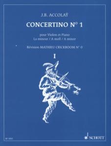 J.B.ACCOLAY - CONCERTINO N°1 EN LA MINEUR POUR VIOLON ET PIANO