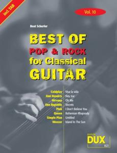 Best of Pop & Rock for classical guitar volume 10