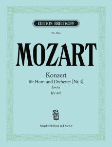 Mozart - Konzert Nr. 3 Es-Dur K.V. 447 pour cor en Mib ou fa et piano